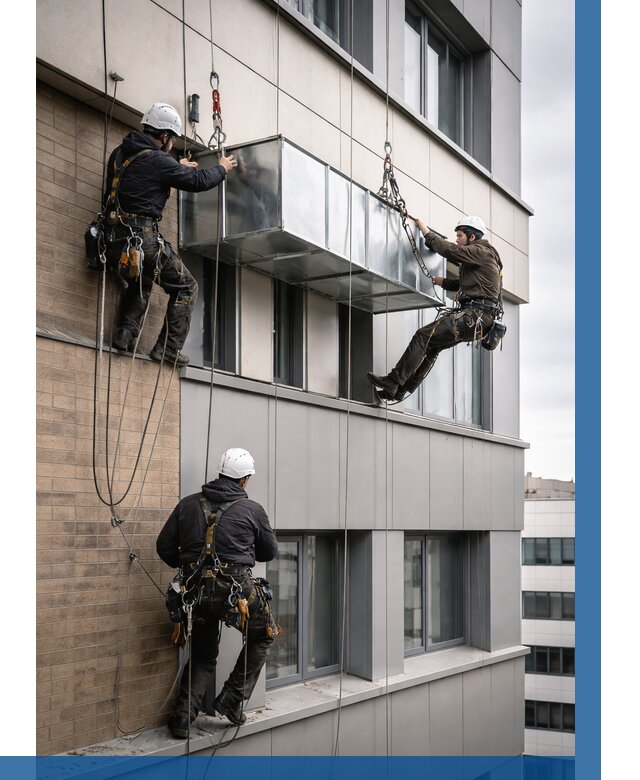 Монтаж воздуховодов на фасаде в Братске от 1531 р. | ВЫСОТНИК-Брт