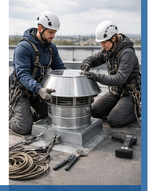 Установка дефлекторов на кровле в Братске от 4592 р. | ВЫСОТНИК-Брт