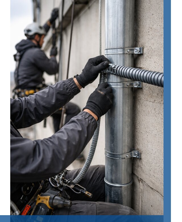 Монтаж гофры для кабеля в Братске от 306 р. | ВЫСОТНИК-Брт