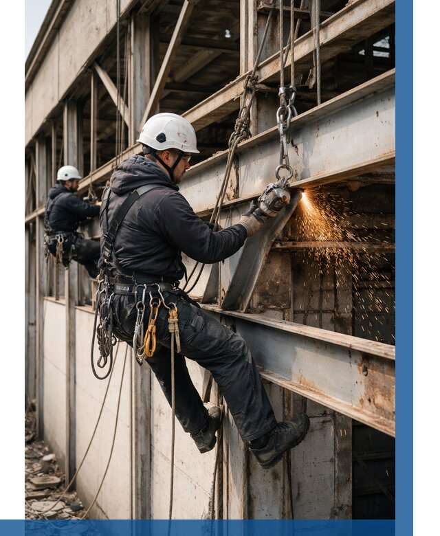 Демонтаж металлоконструкций на высоте в Братске от 6633р. |ВЫСОТНИК-Брт