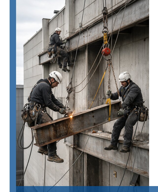 Демонтаж металлоконструкций на высоте в Братске под ключ