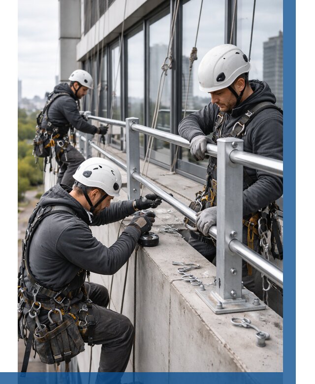Монтаж ограждений на высоте в Братске, от 1224 р. | ВЫСОТНИК-Брт