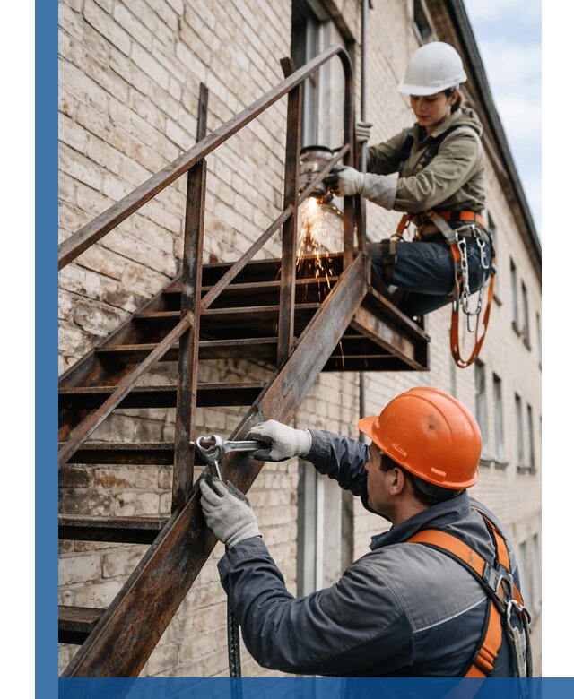 Ремонт и восстановление пожарных лестниц с выездом в Братске