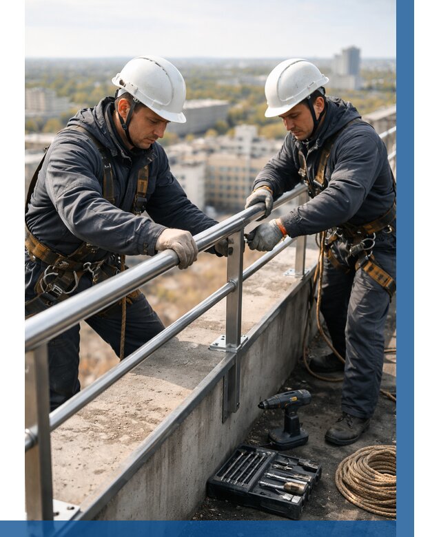 Монтаж перил на высоте в Братске от 2551 р. | ВЫСОТНИК-Брт