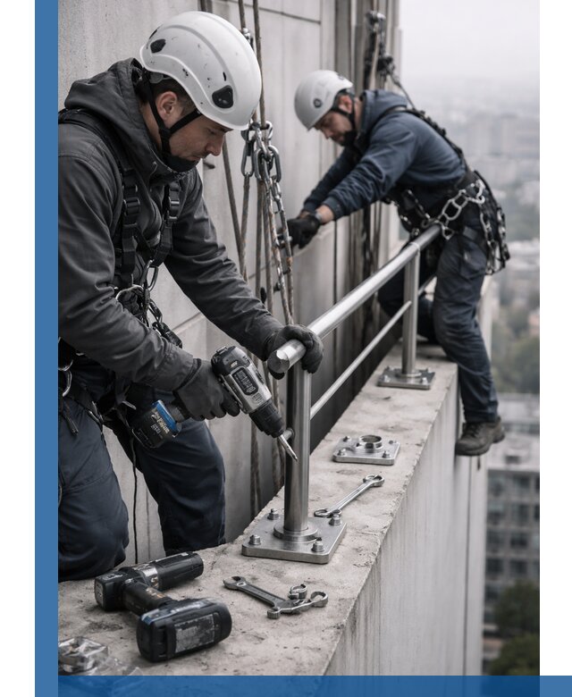 Монтаж перил на высоте в Братске для жилых и промобъектов