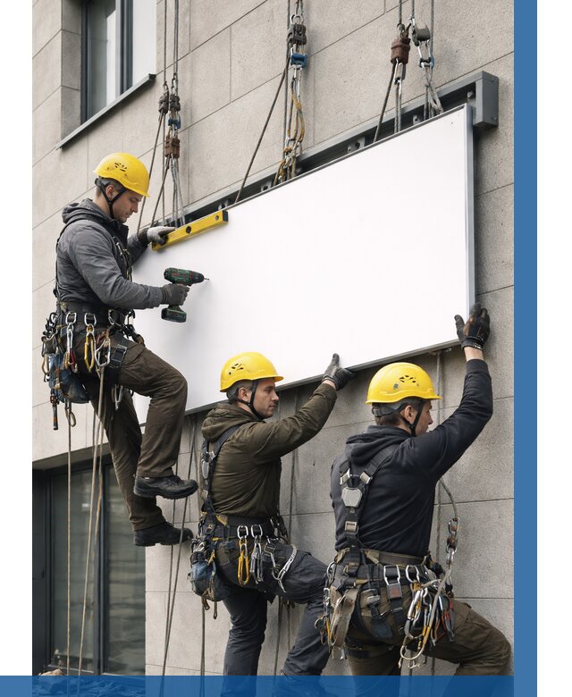 Монтаж рекламной вывески в Братске от 8163 р. | ВЫСОТНИК-Брт