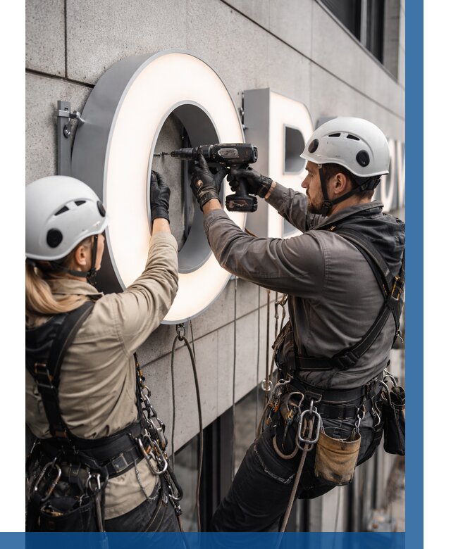 Монтаж световых букв в Братске от 3061 р. под ключ ВЫСОТНИК-Брт