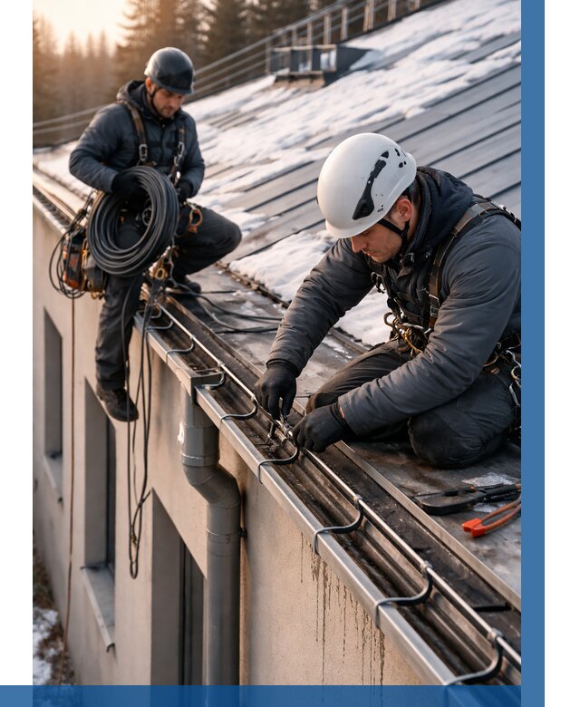 Монтаж греющего кабеля на кровле в Братске от 459 р. | ВЫСОТНИК-Брт