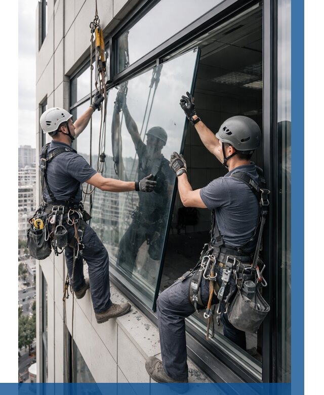 Замена стеклопакетов на высоте в Братске от 5612 р. | ВЫСОТНИК-Брт