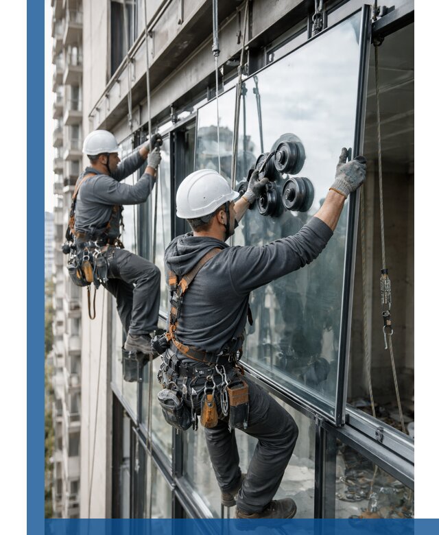 Витражное остекление фасадов и лоджий в Братске под ключ