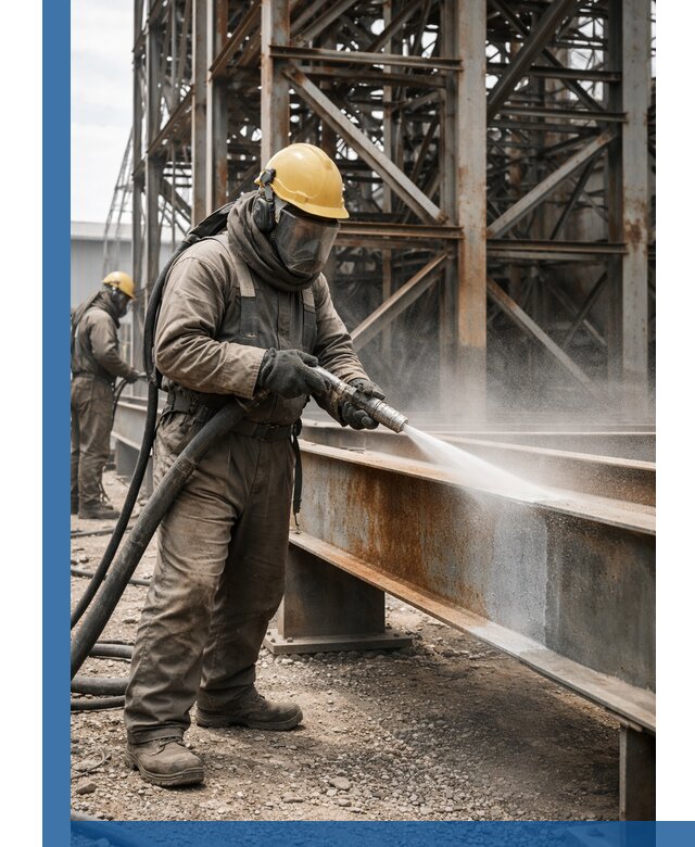 Пескоструйная очистка металлоконструкций в Братске промышленная