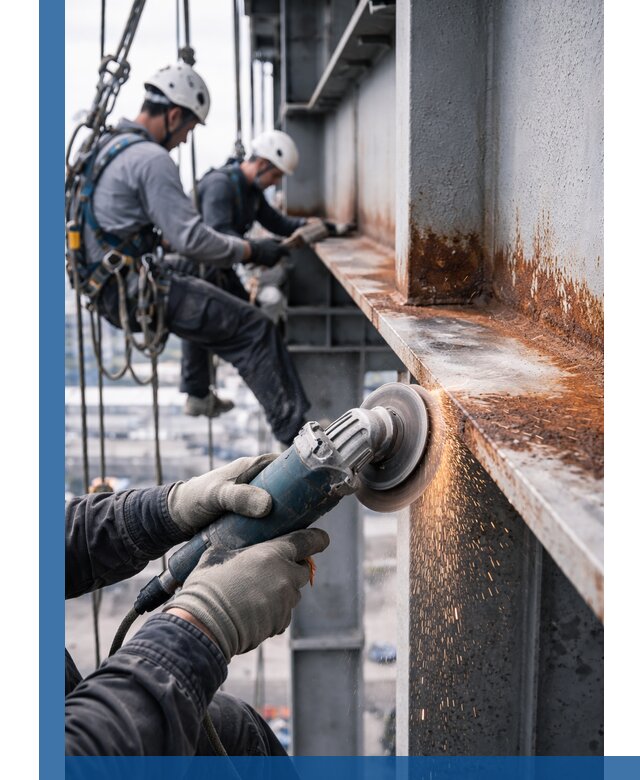 Зачистка металла от ржавчины и подготовка поверхностей в Братске