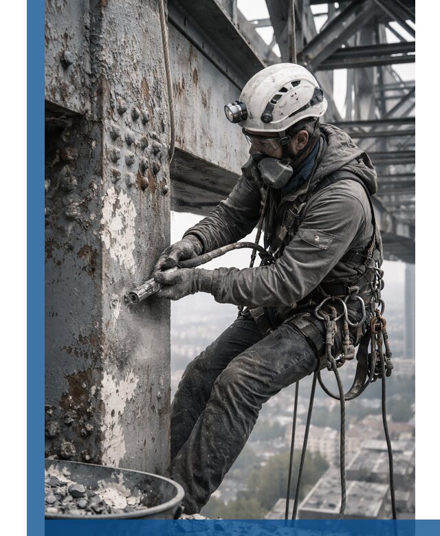 Удаление старой краски с металлических конструкций в Братске