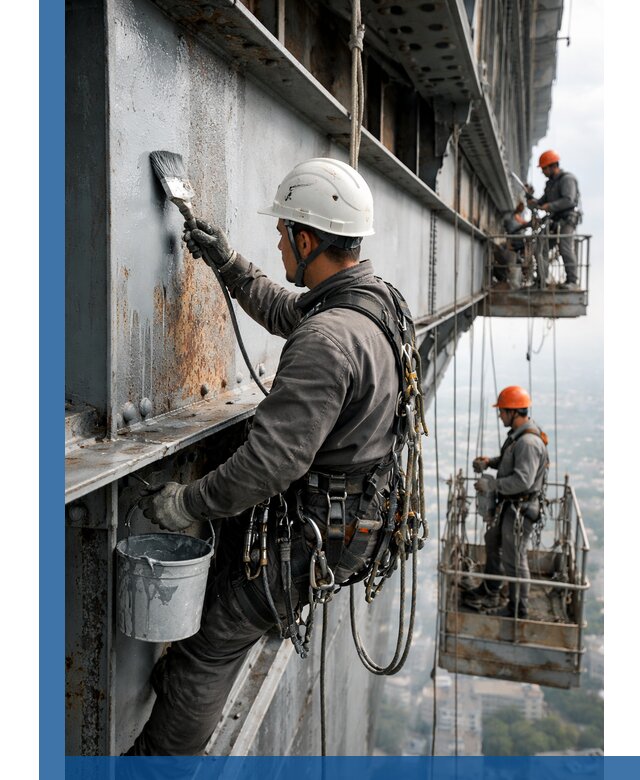 Покраска металлоконструкций на высоте в Братске профессионально