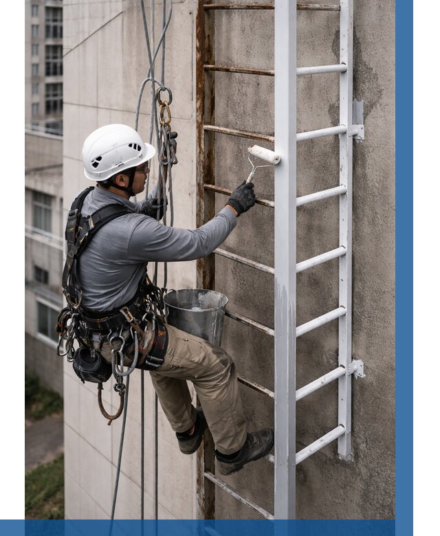 Покраска пожарных лестниц в Братске от 4592 р. | ВЫСОТНИК-Брт