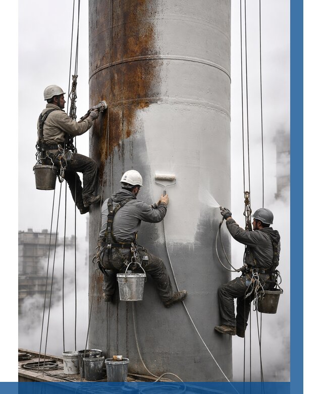 Покраска дымовых труб в Братске от 8673 р. | ВЫСОТНИК-Брт