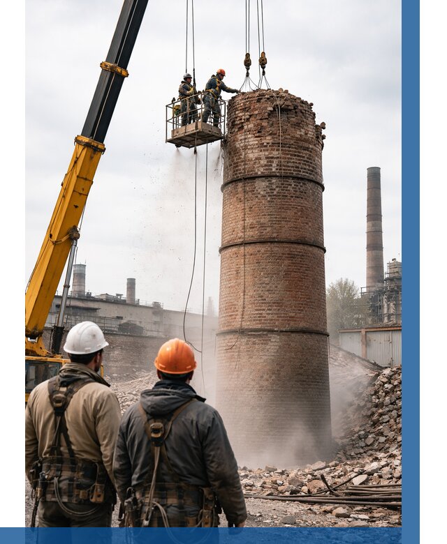 Демонтаж дымовой трубы в Братске от 91836 р. | ВЫСОТНИК-Брт, смета