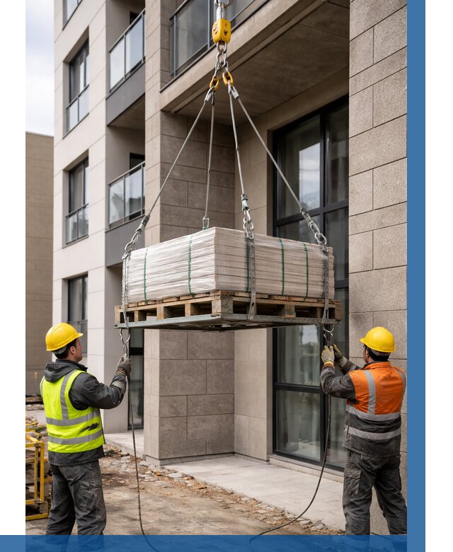 Подъем керамогранита на этаж в Братске от 3571 р. | ВЫСОТНИК-Брт