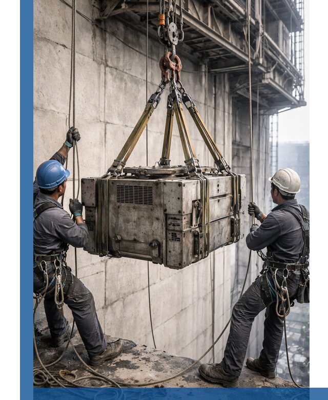 Такелажные работы на высоте, подъем и монтаж грузов в Братске