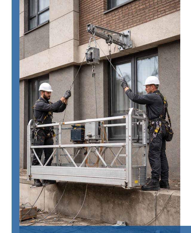 Монтаж и подъем фасадной люльки в Братске с гарантией безопасности