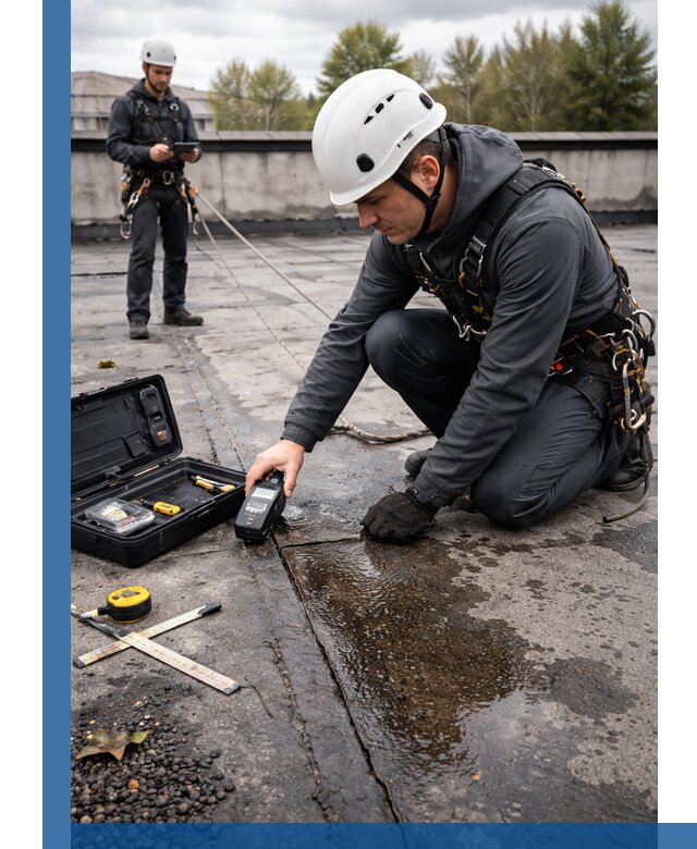 Обследование кровли на протечки и выявление дефектов в Братске