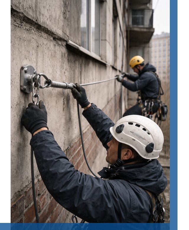Монтаж анкерных линий в Братске от 3061 р. | ВЫСОТНИК-Брт
