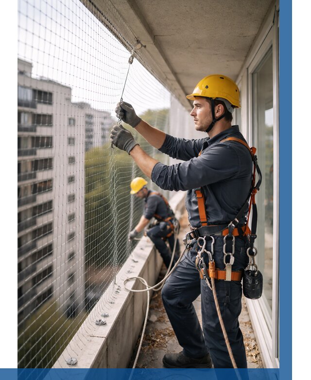 Монтаж сетки от птиц в Братске от 4592 р. | ВЫСОТНИК-Брт