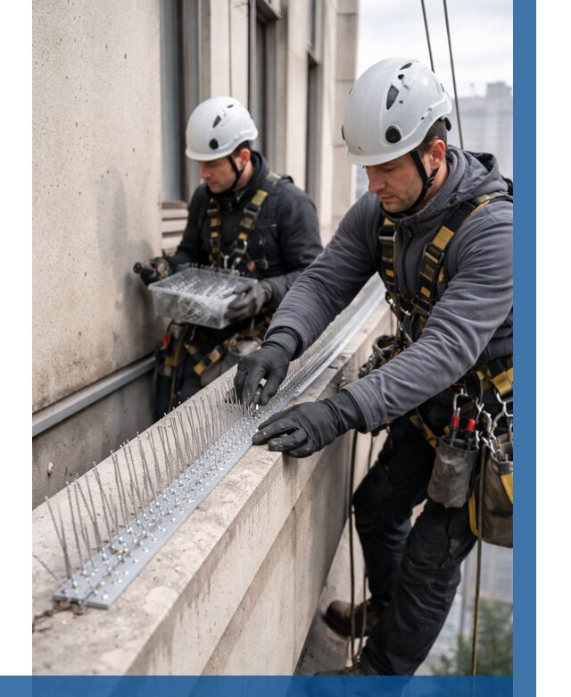 Установка шипов от птиц в Братске от 867 р. | ВЫСОТНИК-Брт